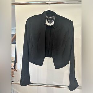 Black Cropped Blazer - White House Black Market - Size 12
